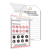 Self-Laminating Workplace Tags, Cardstock, 3-3/8" W x 5-3/4" H, French Les Distributions ICE