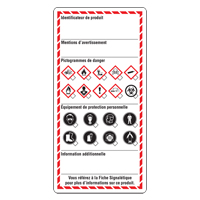 Workplace Labels, Cardstock, 3" W x 6" H, French Les Distributions ICE