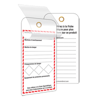 GHS Self-Laminating Workplace Tags, Cardstock, 3" W x 6" H, French Les Distributions ICE