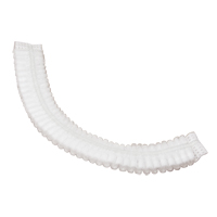 Bonnet bouffant pliss&eacute;, Polypropyl&egrave;ne, 19", Blanc Les Distributions ICE