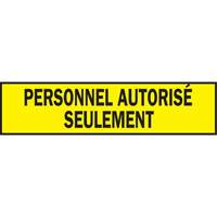 Ruban de signalisation pour barricade, Français, 3" la x 200' lo, 3,5 mils, Noir sur jaune Les Distributions ICE