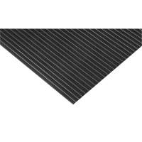 Tapis &agrave; nervures larges, Essuie-pieds, 3' x 75' x 1/8", Noir Les Distributions ICE