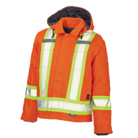Manteau de s&eacute;curit&eacute;, Orange haute visibilit&eacute;, Grand Les Distributions ICE
