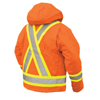 Manteau de s&eacute;curit&eacute;, Orange haute visibilit&eacute;, Grand Les Distributions ICE