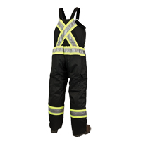 Salopettes de s&eacute;curit&eacute; doubl&eacute;e, Polyester/Polyur&eacute;thane, Grand, Noir Les Distributions ICE