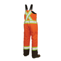 Salopettes de s&eacute;curit&eacute; doubl&eacute;e, Polyester/Polyur&eacute;thane, Grand, Orange haute visibilit&eacute; Les Distributions ICE