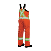 Salopettes de s&eacute;curit&eacute; doubl&eacute;e, Polyester/Polyur&eacute;thane, Grand, Orange haute visibilit&eacute; Les Distributions ICE