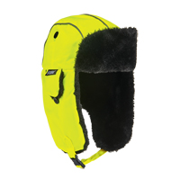Chapeau de trappeur classique N-Ferno 6802, Doublure en Fourrure synth&eacute;tique, Moyen/Petit, Vert lime haute visibilit&eacute; Les Distributions ICE