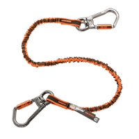 Longe porte-outils &agrave; rotule et &agrave; verrouillage double Squids 3119F(x), Tendeur, Mousqueton double Les Distributions ICE