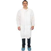 Sarreau de laboratoire, Polypropyl&egrave;ne, Blanc, Grand Les Distributions ICE