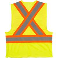 Traffic Safety Vest, High Visibility Lime-Yellow, Medium, Polyester Les Distributions ICE