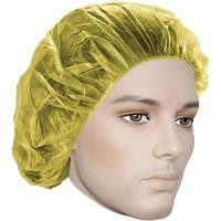 Bonnets bouffants, Polypropyl&egrave;ne, 24", Jaune Les Distributions ICE