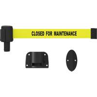 PLUS Wall Mount Barrier System, Plastic, Screw Mount, 15', Yellow Tape Les Distributions ICE