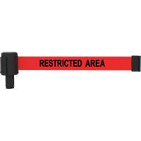 Cassette de banni&egrave;re PLUS, Restricted Area, 15', Ruban Rouge Les Distributions ICE