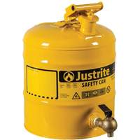 Safety Shelf Can, Type I, Steel, 5 US gal., Yellow, FM Approved Les Distributions ICE