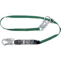 V-Series Tie-Back Lanyard, 6', Rebar Hook Center, Snap Hook Leg Ends, Polyester Les Distributions ICE
