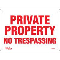 Enseigne Private Property, 7" x 10", Aluminium, Anglais Les Distributions ICE