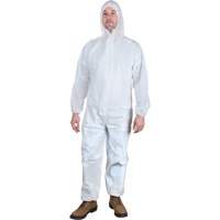 Hooded Coveralls, Medium, White, Microporous Les Distributions ICE