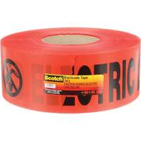 Ruban pour barri&egrave;res pour services publics souterrains Scotch, Anglais, 3" la x 1000' lo, 4 mils, Noir/rouge Les Distributions ICE