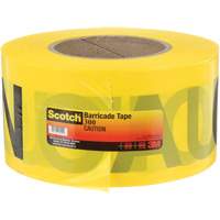 Ruban pour barri&egrave;res pour services publics souterrains Scotch, Anglais, 3" la x 1000' lo, 2 mils, Noir sur jaune Les Distributions ICE