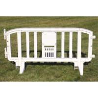 Barricade Movit, Emboîtables, 78" lo x 39" h, Blanc Les Distributions ICE
