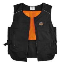 Chill-Its&reg; 6260 Lightweight Phase Change Cooling Vest with Packs, Small/Medium, Black Les Distributions ICE