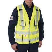 Ripstop Surveyor's Vest, High Visibility Lime-Yellow, Small, Polyester Les Distributions ICE