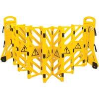 Portable Mobile Barrier, 40" H x 13' L, Yellow Les Distributions ICE