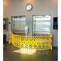 Portable Mobile Barrier, 40" H x 13' L, Yellow Les Distributions ICE