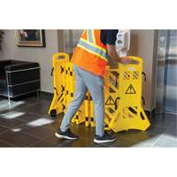 Portable Mobile Barrier, 40" H x 13' L, Yellow Les Distributions ICE
