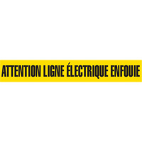 Ruban pour barricade, Français, 3" la x 1000' lo, 2 mils, Noir sur jaune Les Distributions ICE