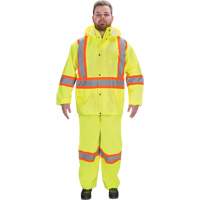 RZ1000 Rain Suit, Polyester, Small, High Visibility Lime-Yellow Les Distributions ICE