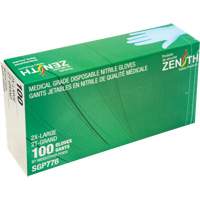 Gants jetables de calibre m&eacute;dical r&eacute;sistants &agrave; la perforation, 2T-Grand, Nitrile, 4,5 mils, Sans poudre, Bleu, Classe 2 Les Distributions ICE