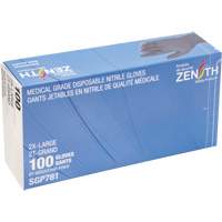 Gants jetables de calibre m&eacute;dical r&eacute;sistants &agrave; la perforation, 2T-Grand, Nitrile, 5 mils, Sans poudre, Noir, Classe 2 Les Distributions ICE