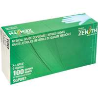Gants jetables de calibre m&eacute;dical r&eacute;sistants &agrave; la perforation, T-Grand, Nitrile, 3,5 mils, Sans poudre, Bleu, Classe 2 Les Distributions ICE