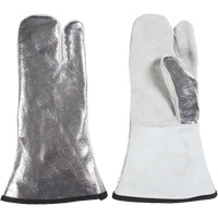 One Finger Heat Resistant Mitt, Aluminized/Kevlar&reg;/Leather, One Size, Protects Up To 650°F (343°C) Les Distributions ICE
