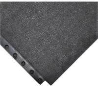 Tapis antifatigue 24/Seven Locksafe, Lisse, 3' x 3' x 5/8", Noir, Caoutchouc naturel Les Distributions ICE
