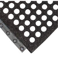 Tapis antifatigue 24/Seven Locksafe, Nid d'abeilles, 3' x 3' x 5/8", Noir, Caoutchouc naturel Les Distributions ICE