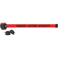 Wall Mount Barrier, Plastic, Magnetic Mount, 30', Red Tape Les Distributions ICE