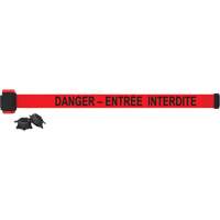 Wall Mount Barrier, Plastic, Magnetic Mount, 7', Red Tape Les Distributions ICE