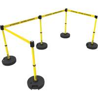 Plus Barrier Post Set, Plastic, 42" H, Yellow Tape, 15' Tape Length Les Distributions ICE