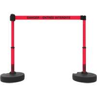 Plus Barrier Post Set, Plastic, 42" H, Red Tape, 15' Tape Length Les Distributions ICE