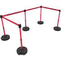 Plus Barrier Post Set, Plastic, 42" H, Red Tape, 15' Tape Length Les Distributions ICE