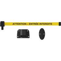 Plus Wall Mount Barrier System, Plastic, Screw Mount, 15', Yellow Tape Les Distributions ICE