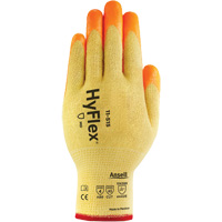 HyFlex&reg; High Visibility Cut-Resistant Gloves, Size 6, 13 Gauge, Foam Nitrile Coated, Stainless Steel/Kevlar&reg;/Spandex Shell, ASTM ANSI Level A5/EN 388 Level E Les Distributions ICE