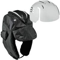 N-Ferno&reg; Zippered Trapper Hat with Bump Cap Insert, Polyurethane/Satin Lining, Medium/Small, Black Les Distributions ICE