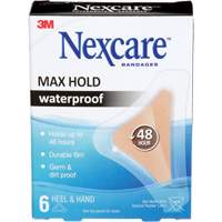 Pansements imperm&eacute;ables &agrave; tenue maximale Nexcare, Main/Talon, 3-1/2", Plastique, St&eacute;rile Les Distributions ICE