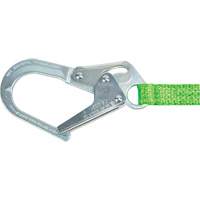 Miller&reg; HP Shock-Absorbing Lanyard, 4', Locking Rebar Hook Center, Locking Snap Hook Leg Ends, Polyester Les Distributions ICE