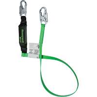 Energy-Absorbing Lanyard, 6', Locking Snap Hook Center, Locking Snap Hook Leg Ends, Polyester Les Distributions ICE