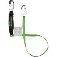 Miller&reg; HP Shock-Absorbing Lanyard, 6', Locking Snap Hook Center, Locking Snap Hook Leg Ends, Polyester Les Distributions ICE